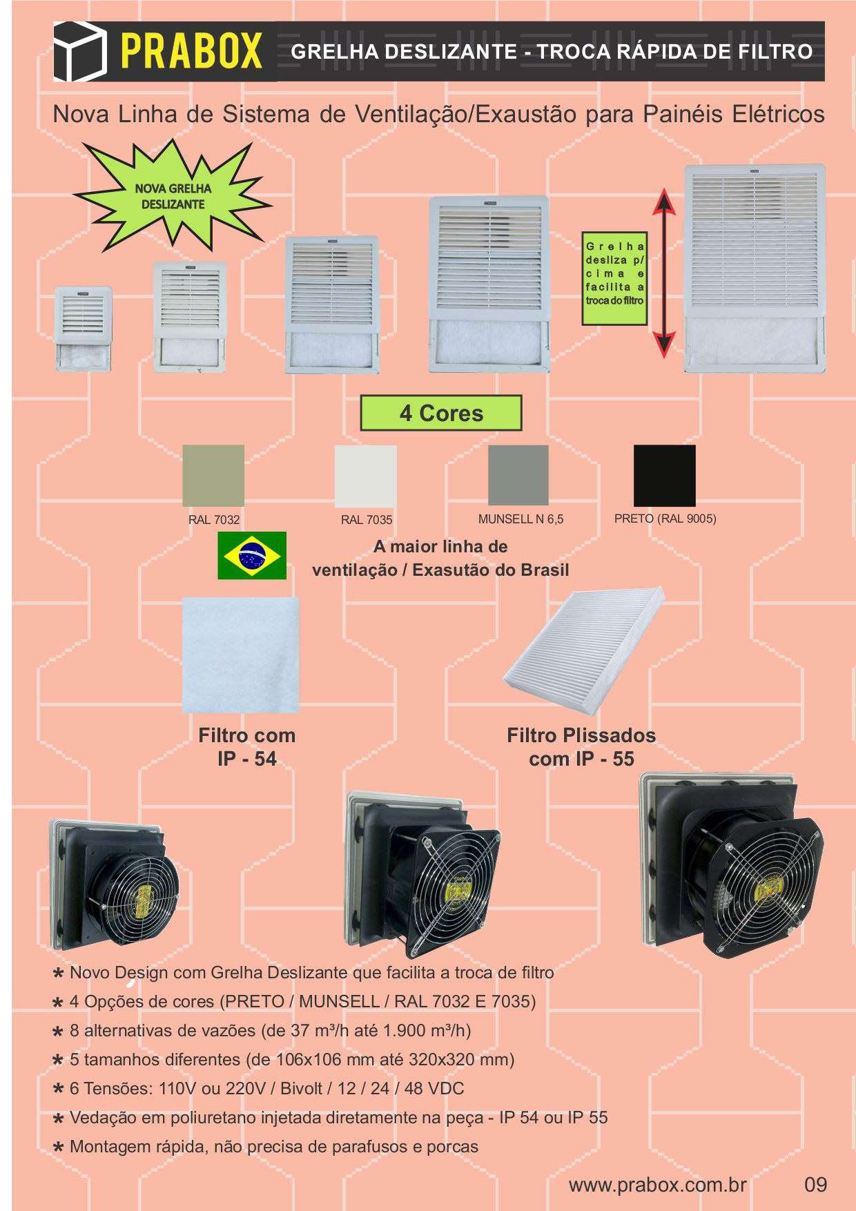 B02 - CATÁLOGO CONJUNTO DE VENTILAÇÃO COM GRELHA DESLIZANTE