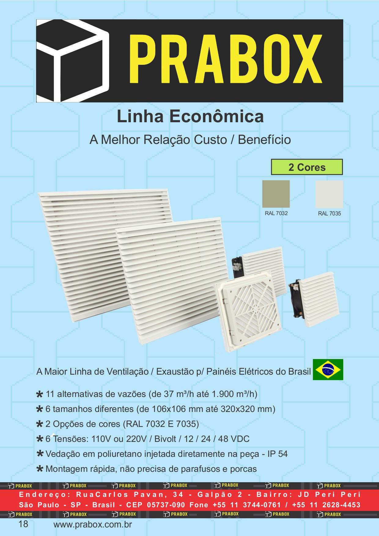 B03 - CATÁLOGO CONJUNTO DE VENTILAÇÃO LINHA ECONOMY